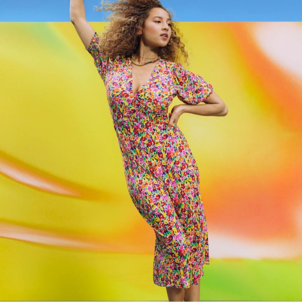 RIXO x Target Floral Midi Dress NWT